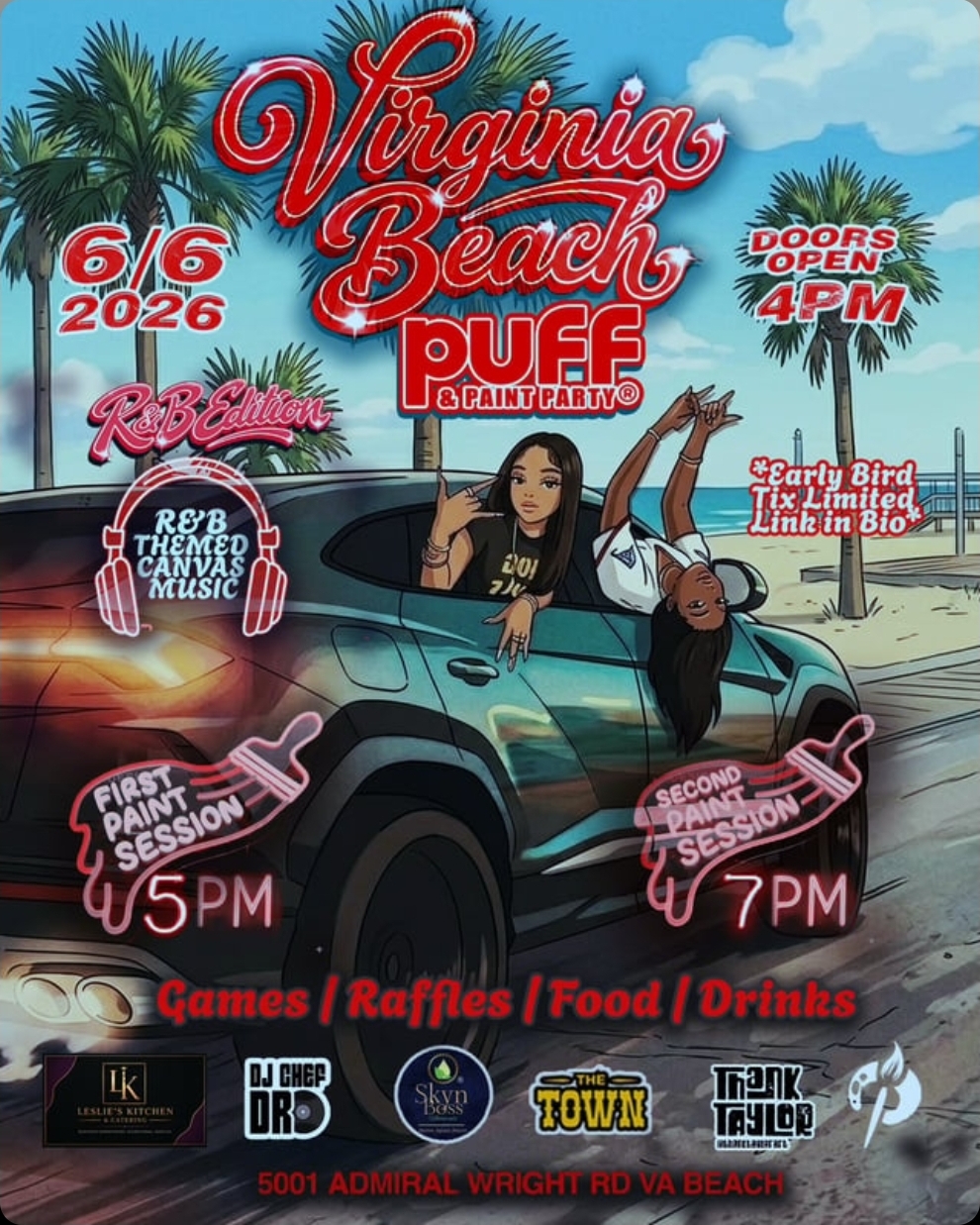 Flyer for PUFF AND PAINT PARTY