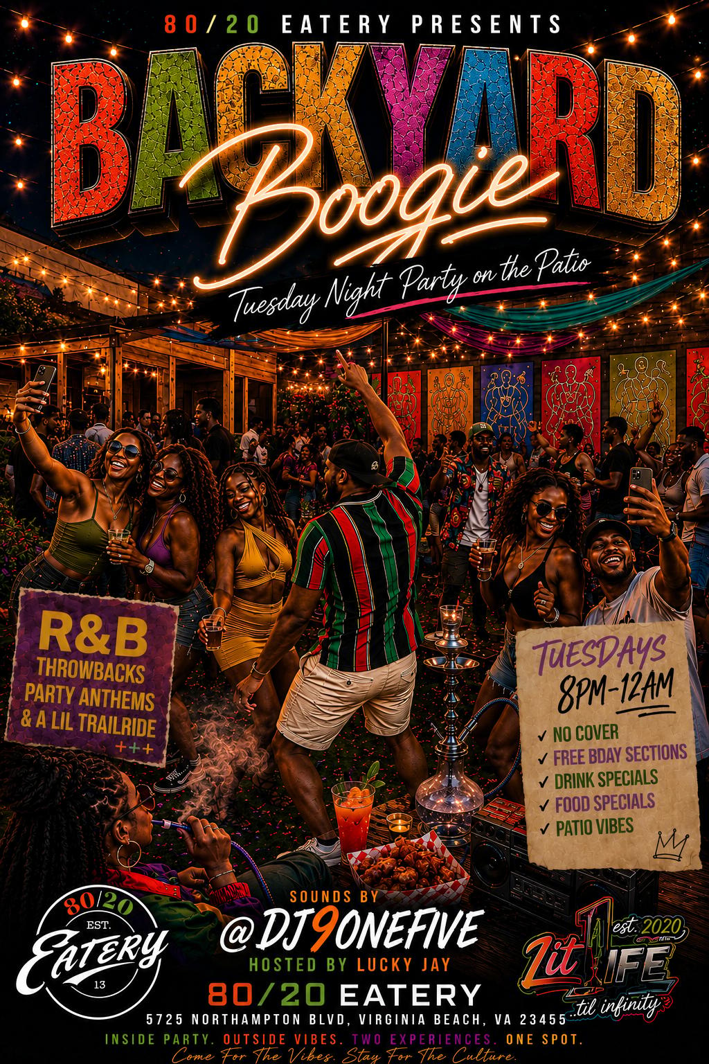 Flyer for Backyard Boogie: Party On The Patio