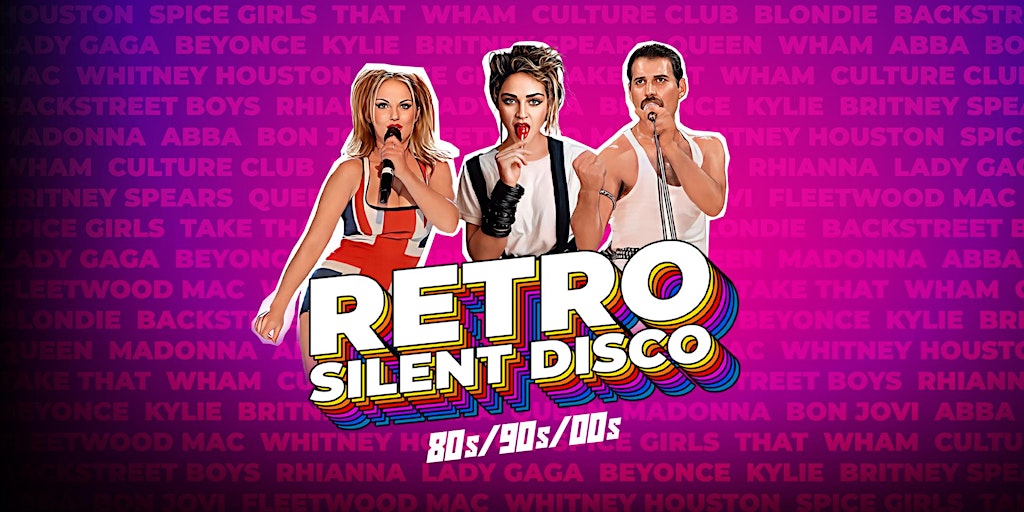 Flyer for Retro silent disco party
