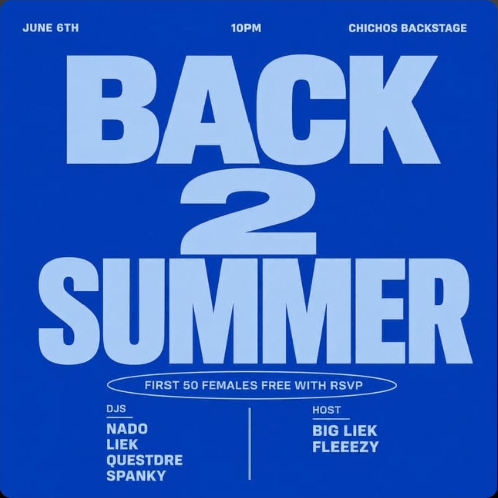 Flyer for BACK 2 SUMMER